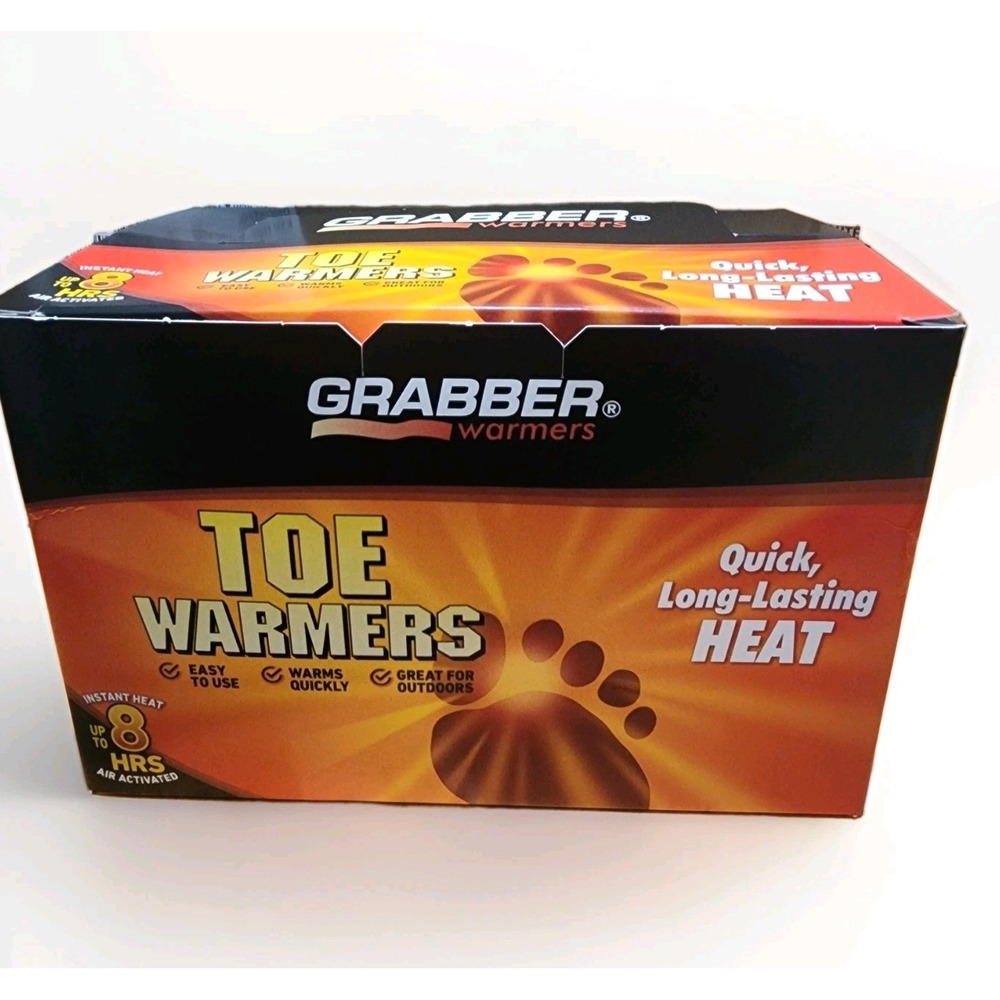 Grabber Toe Warmers 80 warmers (40 pairs) - Stick On - Up To 8 Hours